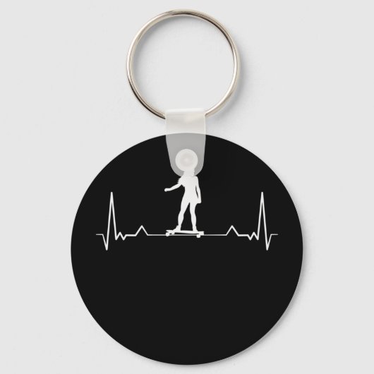 Longboard girl Heartbeat Sleutelhanger (Voorkant)