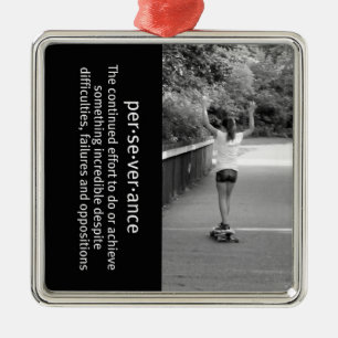 Longboard Girl Perseverance Metalen Ornament
