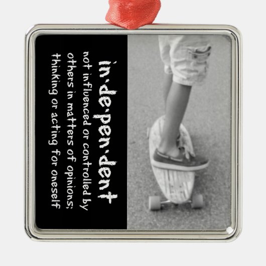 longboard-onafhankelijkheid metalen ornament (Voorkant)