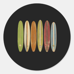 Longboard Surfboards Stijl Surfen Ronde Sticker