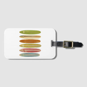 Longboard surfplanken Retro Style Surfing Bagagelabel