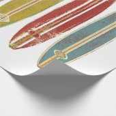 Longboard surfplanken  Retro Style Surfing Cadeaupapier (Hoek)