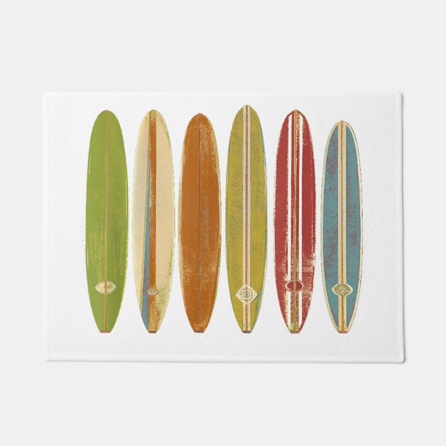 Longboard surfplanken  Retro Style Surfing Deurmat (Voorkant)