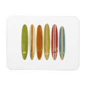 Longboard surfplanken Retro Style Surfing Magneet (Horizontaal)