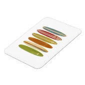 Longboard surfplanken Retro Style Surfing Magneet (Linkerzijde)