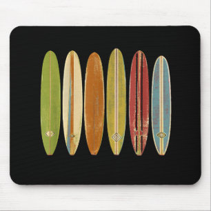 Longboard surfplanken Retro Style Surfing Muismat