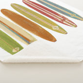 Longboard surfplanken Retro Style Surfing Sherpa Deken (3/4)