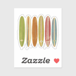 Longboard surfplanken  Retro Style Surfing Sticker