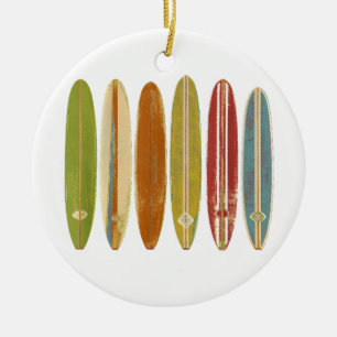 Longboard Surfplanken Vintage Retro Stijl Surfen Keramisch Ornament