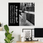 Longboard Teen Attitude Quote Poster (Thuiskantoor)