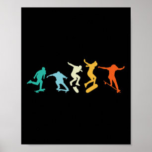 Longboard vrij bord Skateboarden Skater  Poster