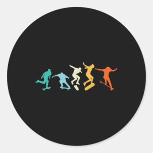 Longboard-vrije plank-skeeleren-skeeler ronde sticker