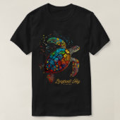 Longboat Key Florida Zee Schildpad Souvenir V T-shirt (Design voorkant)