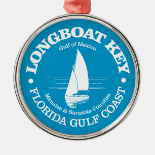 Longboat Key (zeilboot) Metalen Ornament