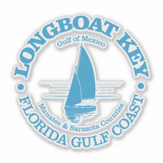 Longboat Key (zeilboot) Sticker (Voorkant)