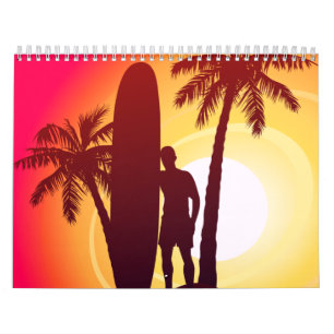 Longbord en palmen kalender