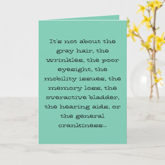 Longcapaciteit over de Hill Funny Verjaardag Kaart (Gele Bloem)