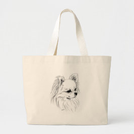 Longcoat chihuahua grote tote bag