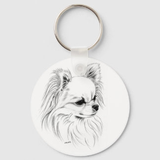 Longcoat chihuahua sleutelhanger