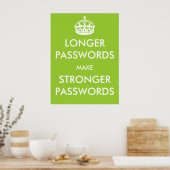 Longer Passwords Make Stronger Passwords Poster (Cuisine)