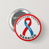Longfibrose Warrior Lint Witte Button (Voorkant /achterkant)