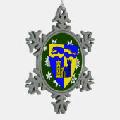 Longford Ireland Crest Irish Tin Sneeuwvlok Ornament (Links)