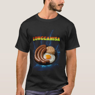 Longganisa Meme Bootleg Rap Stijl 90s Vintage Grap T-shirt