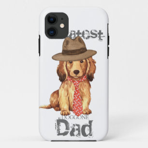 Longhaire Dachshund Dad iPhone 11 Hoesje