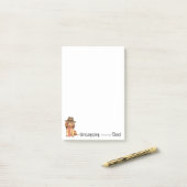 Longhaire Dachshund Dad Post-it® Notes (Op bureau)