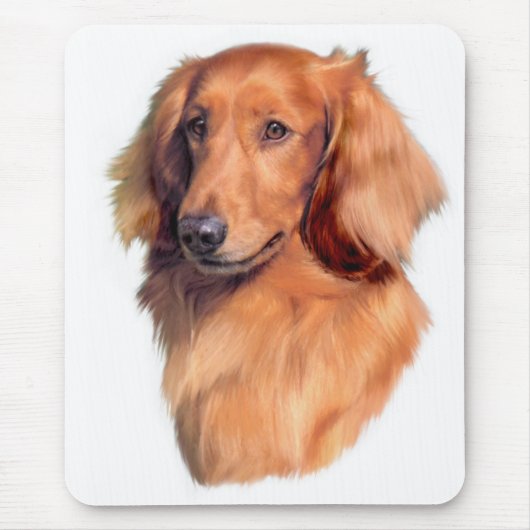 Longhaire Dachshund Muismat (Voorkant)