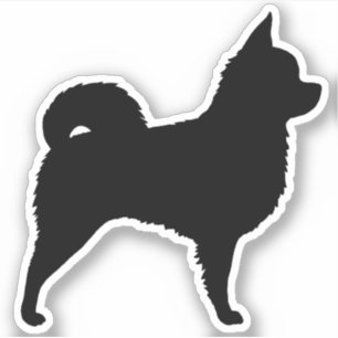 Longhaired Chihuahua Schattige Hondenras Silhouet Sticker