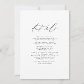 Longhand All-in-One huwelijksuitnodigingen Kaart (Achterkant)