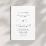 Longhand Calligraphy Wedding Invitations<br><div class="desc">Venez passer une journée inoubliable avec notre faire-part de mariage noir et blanc exquis, qui présente une élégante calligraphie longue et qui saisit l'essence du romantisme et de la sophistication. Le design monochrome intemporel donne un ton classique, invitant vos invités à partager la célébration de votre histoire d'amour. Parfaitement conçue,...</div>