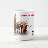 Longhorn Bovins, Fort Worth, Western, Mug (Centre)