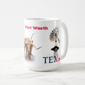 Longhorn Bovins, Fort Worth, Western, Mug (Devant droit)