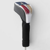 Longhorn Bull Skull Verdrietig Versleten Texas Vla Golfheadcover (Schuin)