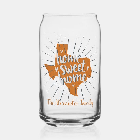 Longhorn Burnt Orange Home Sweet Home - Texas (Gauche)