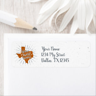 Longhorn Burnt Oranje Home Sweet Home - Texas Etiket
