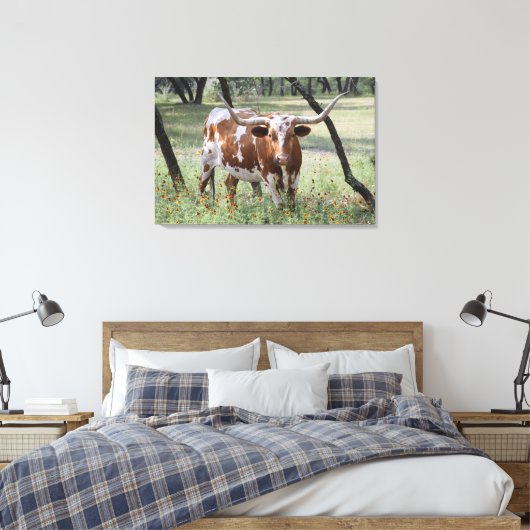 Longhorn Canvas Afdruk (Insitu (Slaapkamer))