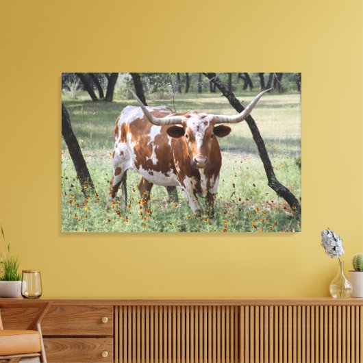Longhorn Canvas Afdruk (Insitu (Woonkamer))
