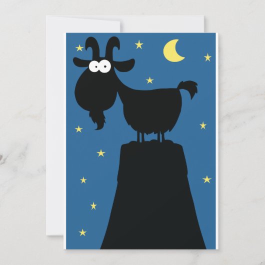 Longhorn Goat Invitations Kaart (Voorkant)