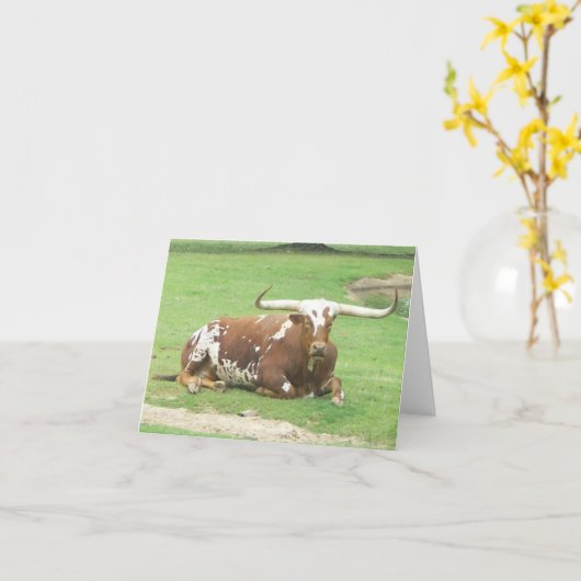 Longhorn Inspirerend Note Kaart (Gele Bloem)