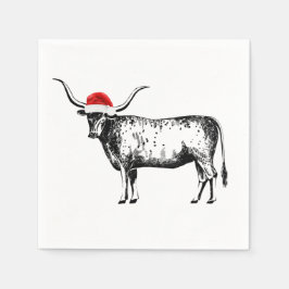 Longhorn kerstservet servet