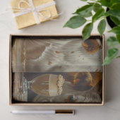 Longhorn Koeien bij de Westerne Dairy Bar Decoupag Tissuepapier (Geschenk)