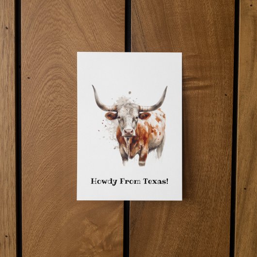 Longhorn Legacy, custom   Briefkaart