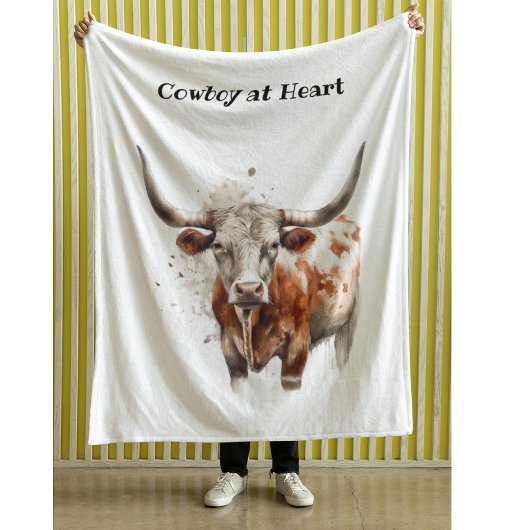 Longhorn Legacy, custom   Fleece Deken