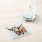 Longhorn Legacy Glazen Onderzetter (Schuin)