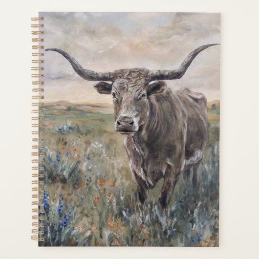 "Longhorn" peint à la main (Devant)