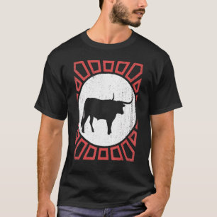 Longhorn  Retro Style Animal T-shirt