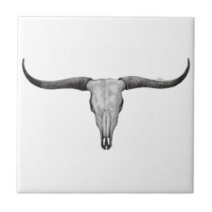 Longhorn Skull Tegeltje